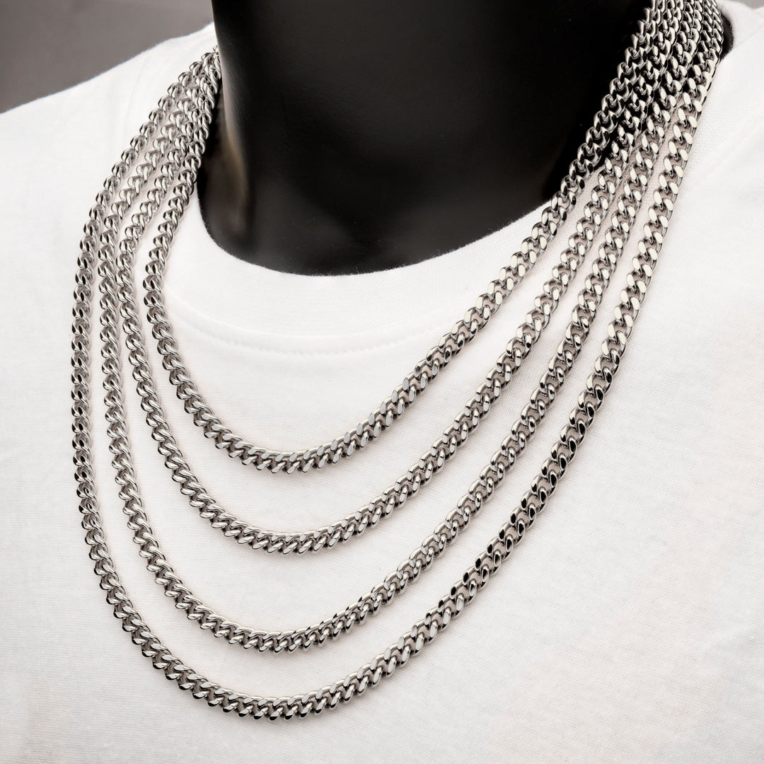 8mm Steel Miami Cuban Chain Necklace