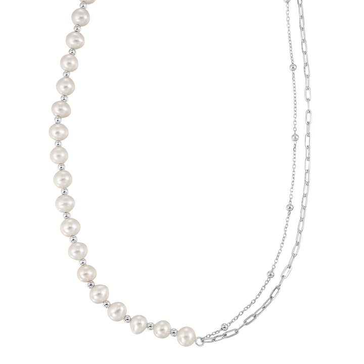 Silver Pearl Necklace