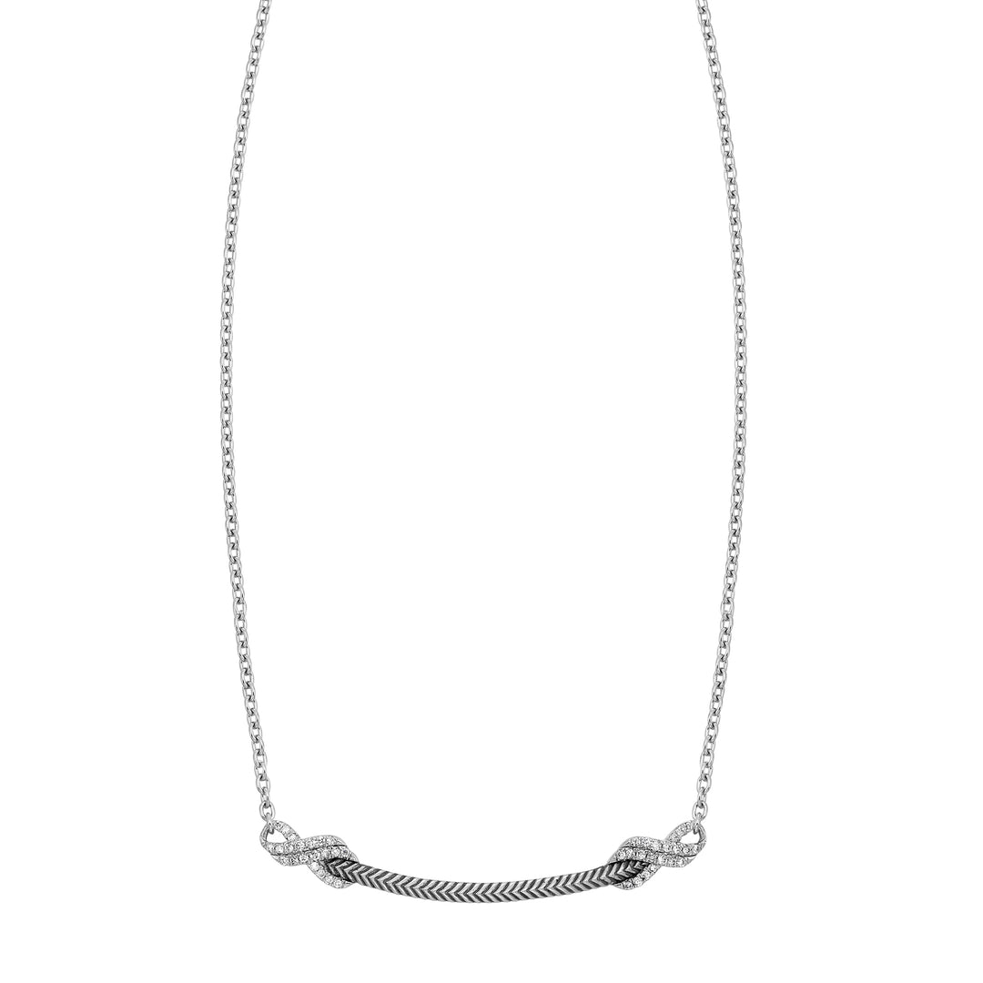 Silver Diamond 1/7Ctw Necklace