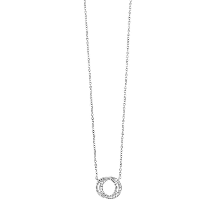 14Kt White Gold Diamond 1/12Ctw Pendant