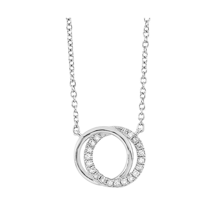 14Kt White Gold Diamond 1/12Ctw Pendant