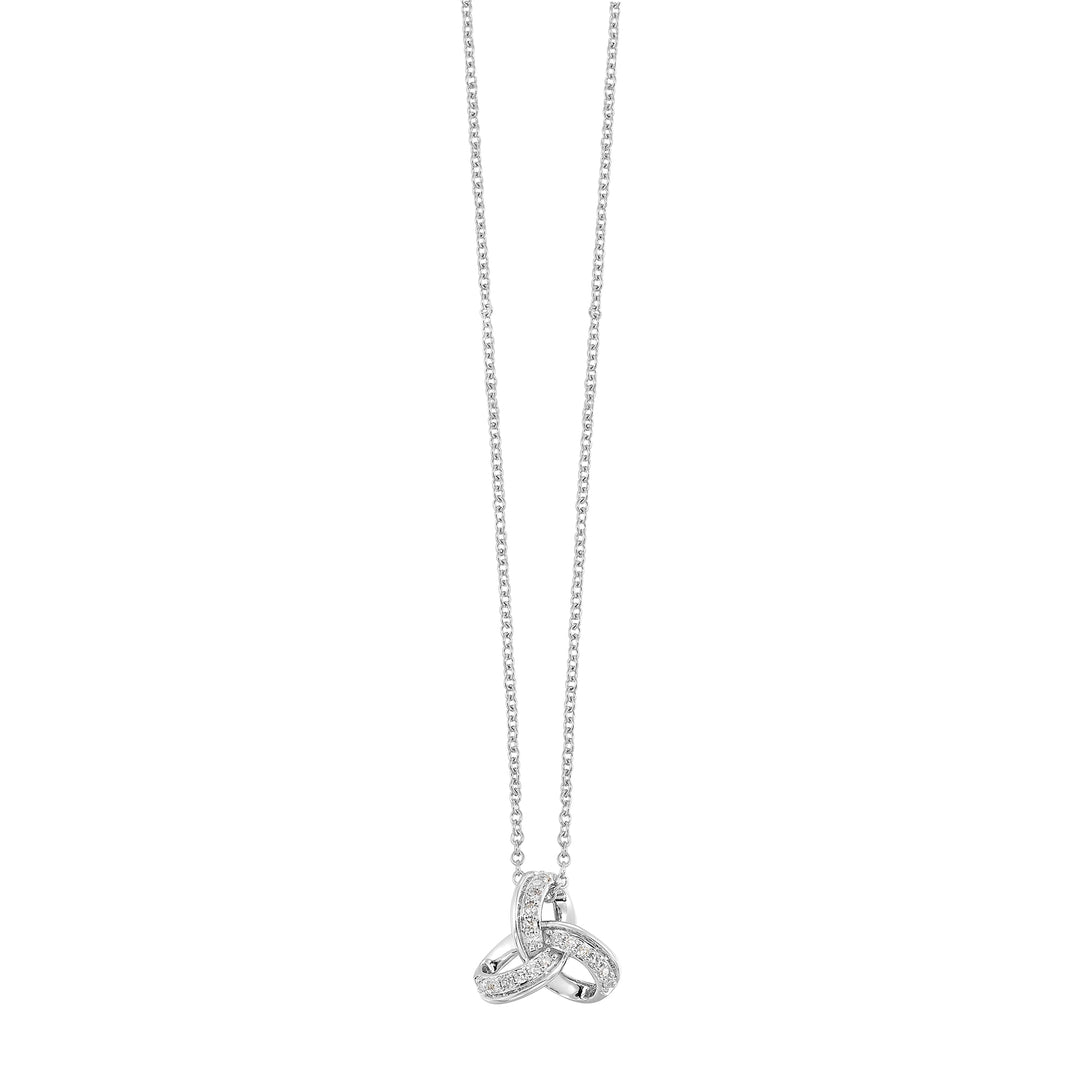 10Kt White Gold Diamond 1/12Ctw Pendant
