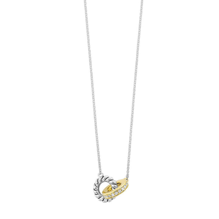 Gold Silver White Yellow Diamond 1/6Ctw Pendant