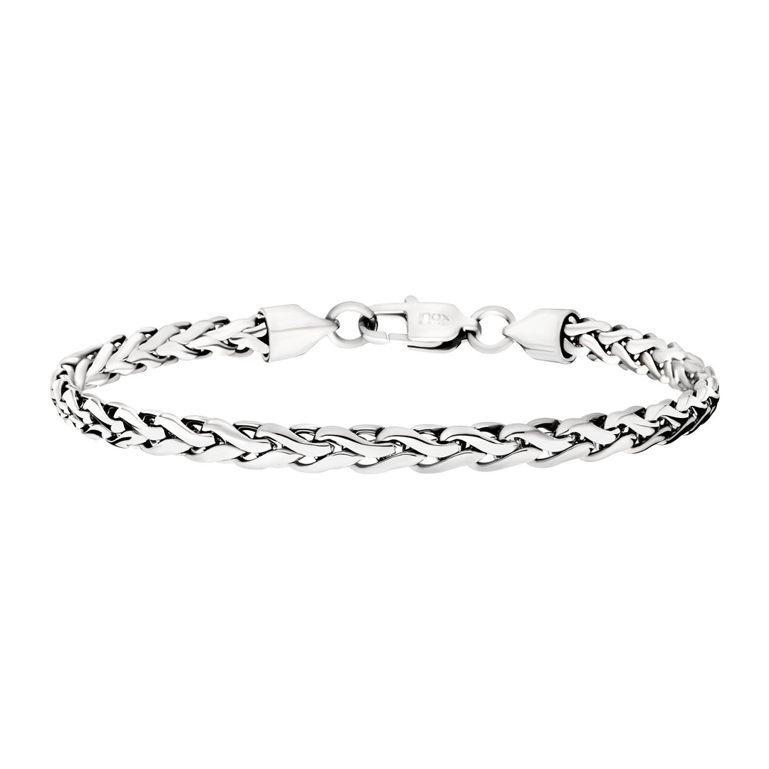 5mm High Polished Finish Stainless Steel Spiga Chain Bracelet