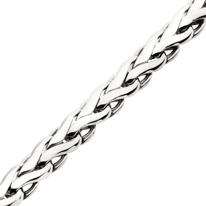 5mm High Polished Finish Stainless Steel Spiga Chain Bracelet
