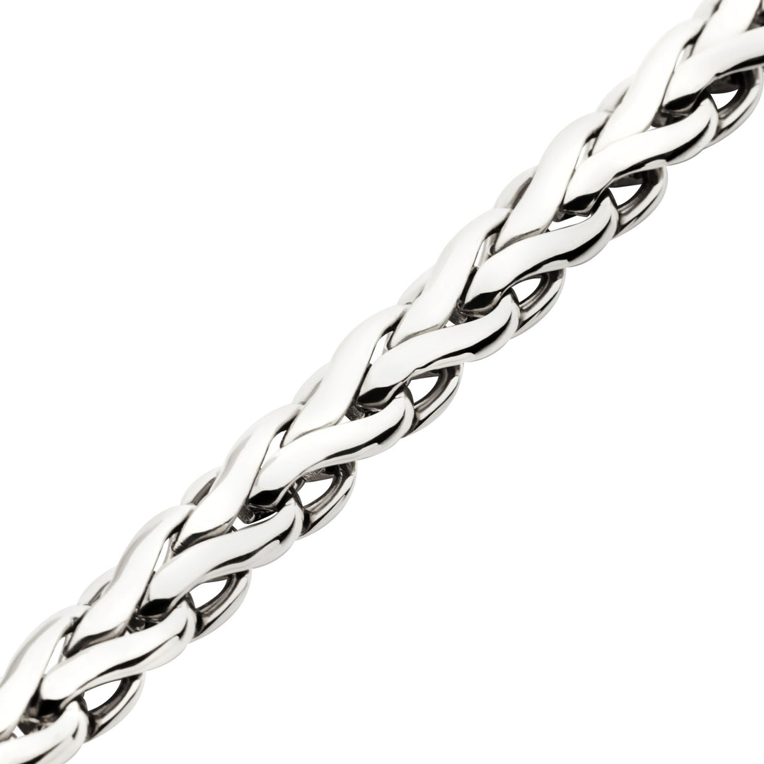 5mm High Polished Finish Stainless Steel Spiga Chain Bracelet