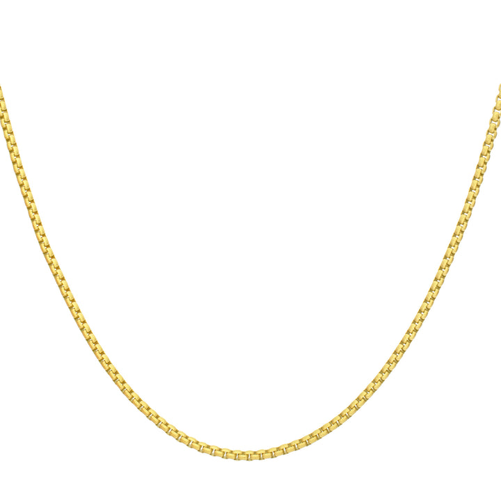 4mm Matte Finish 18Kt Gold IP Stainless Steel Bold Box Chain Necklace