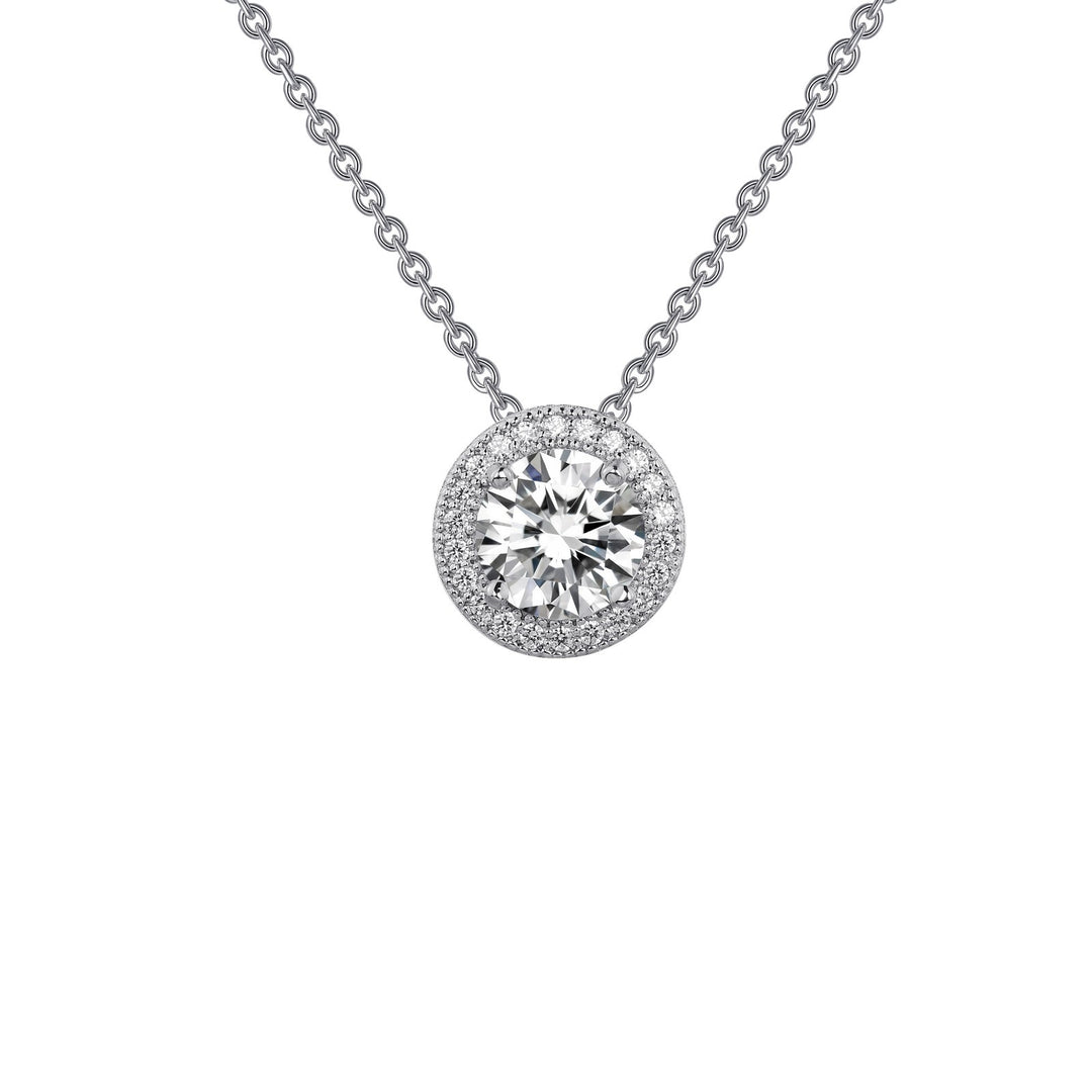 1.25 CTW Halo Pendant Necklace