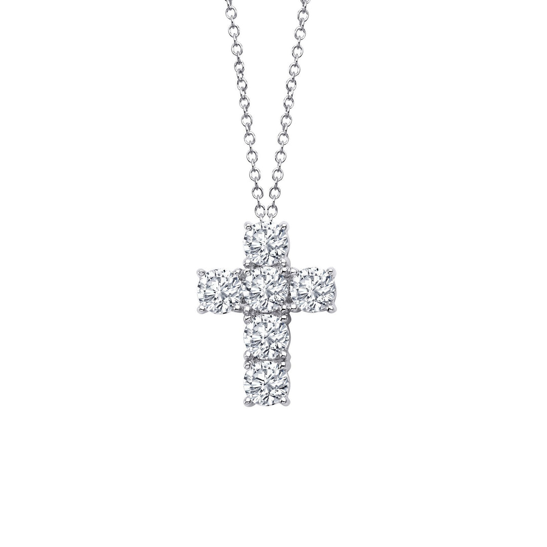 1.5 CTW Cross Pendant Necklace