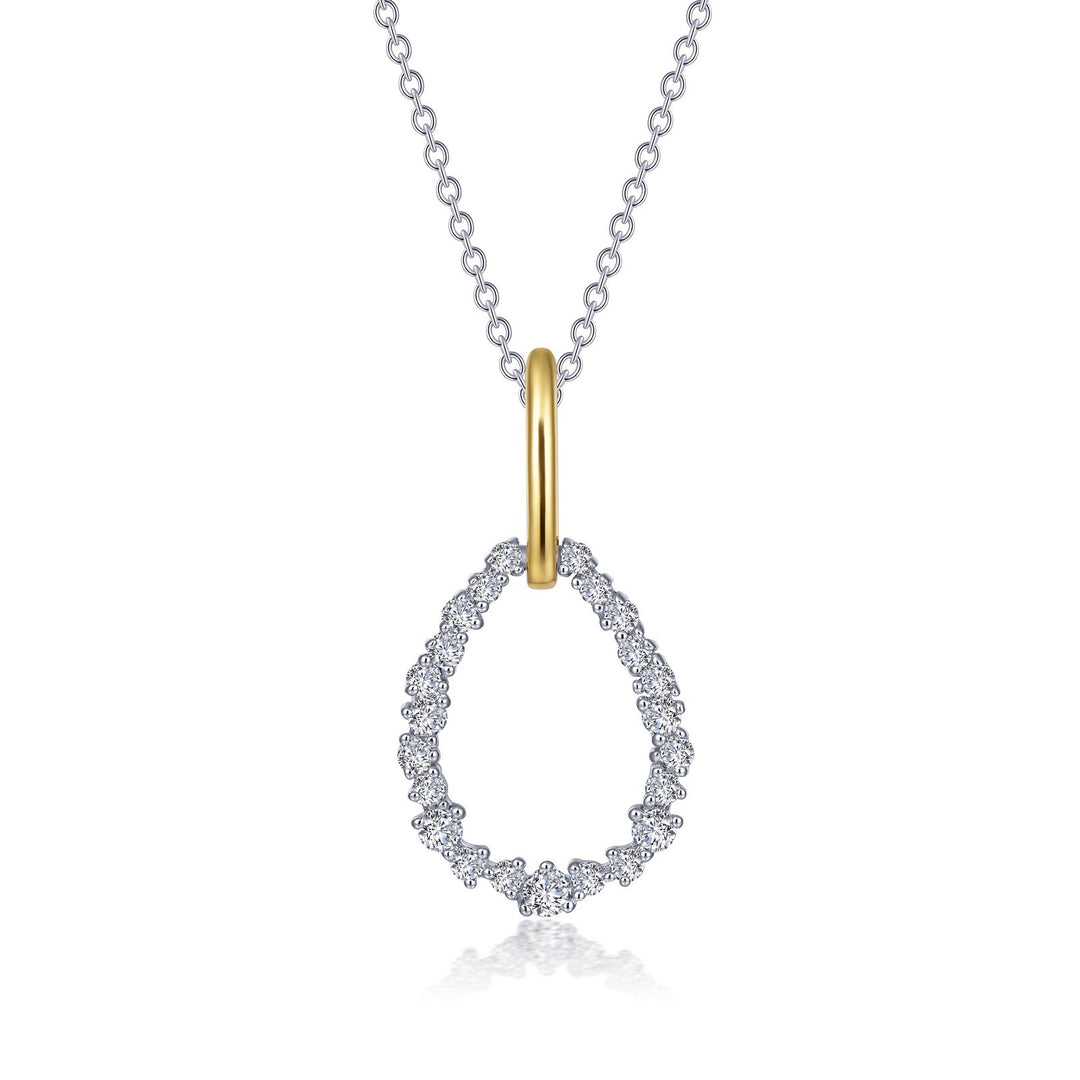 Open Pear-shaped Pendant Necklace