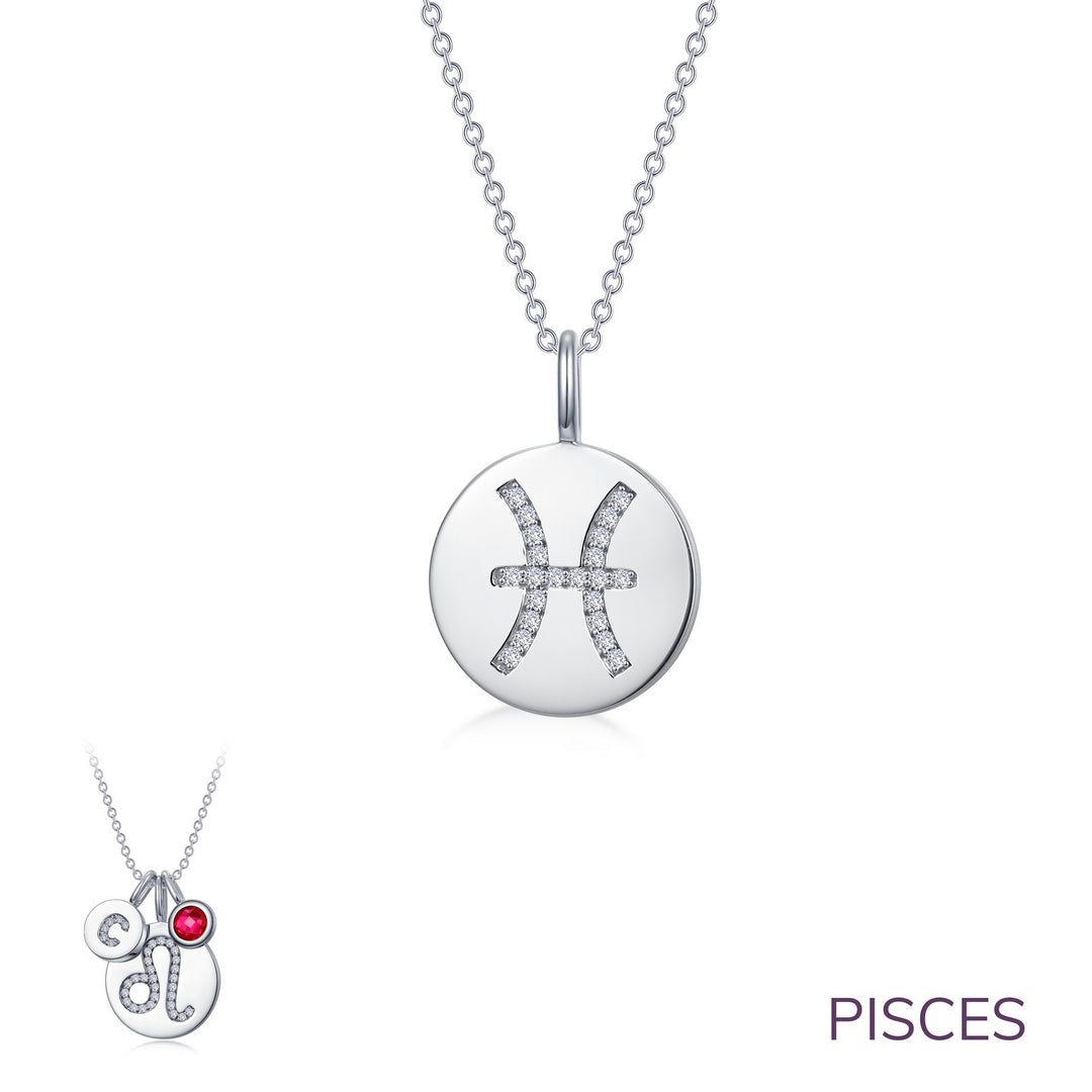 Zodiac Pendant Necklace, Pisces
