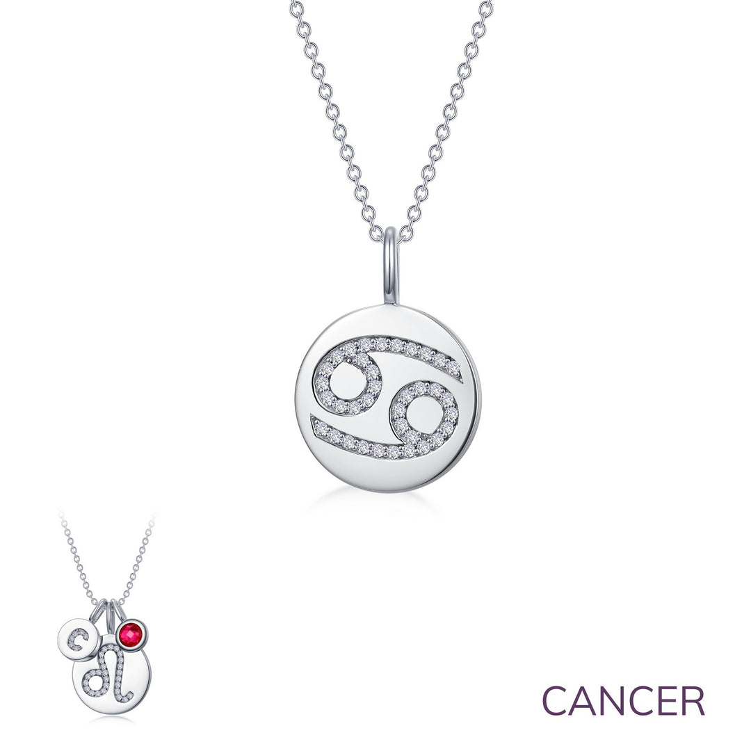 Zodiac Pendant Necklace, Cancer