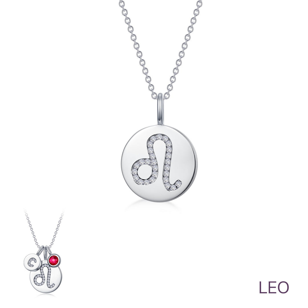Zodiac Pendant Necklace, Leo