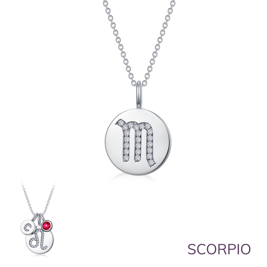 Zodiac Pendant Necklace, Scorpio