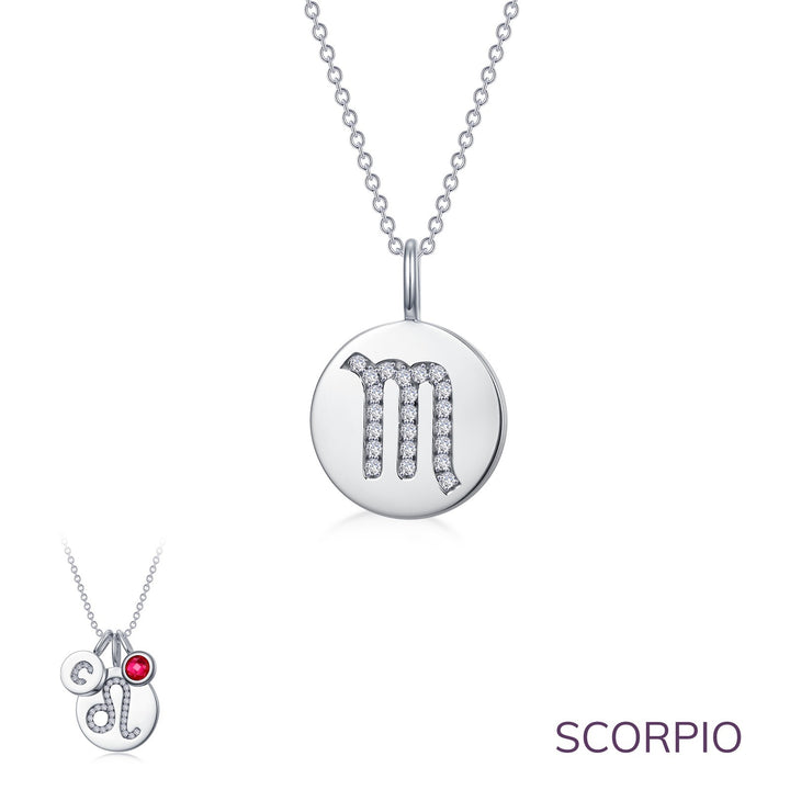 Zodiac Pendant Necklace, Scorpio