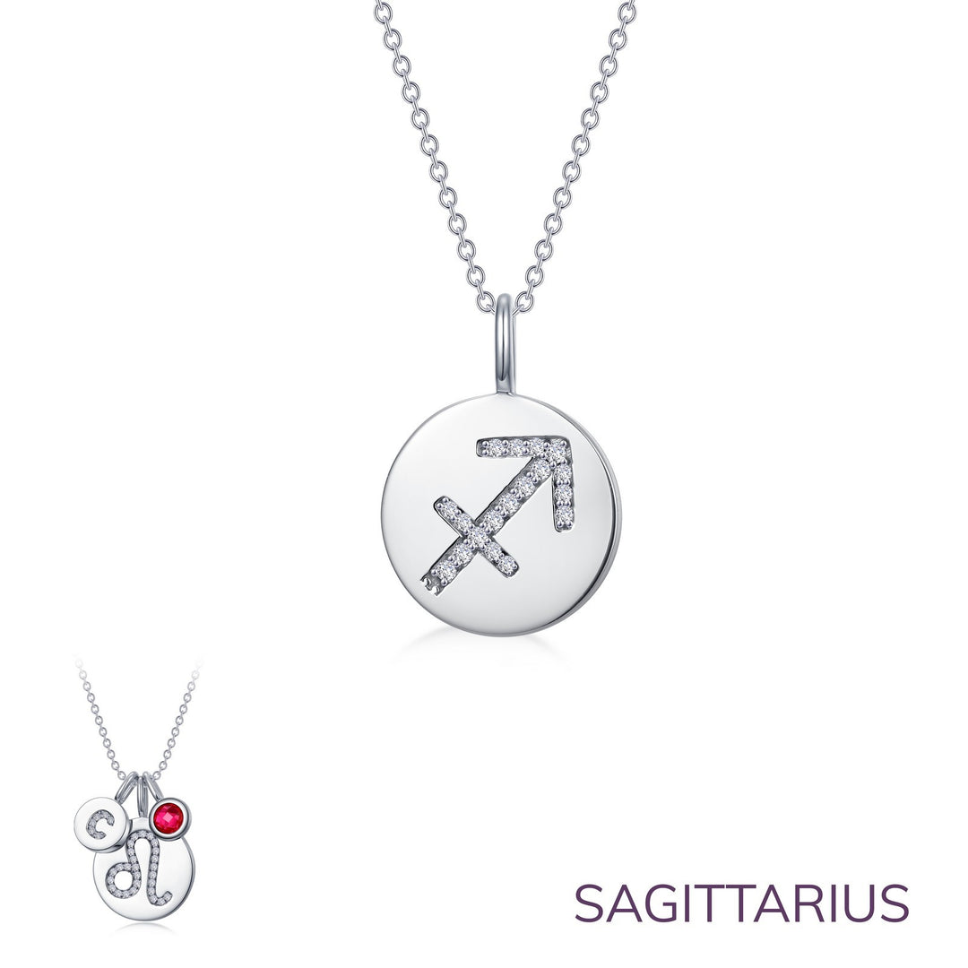 Zodiac Pendant Necklace, Sagittarius