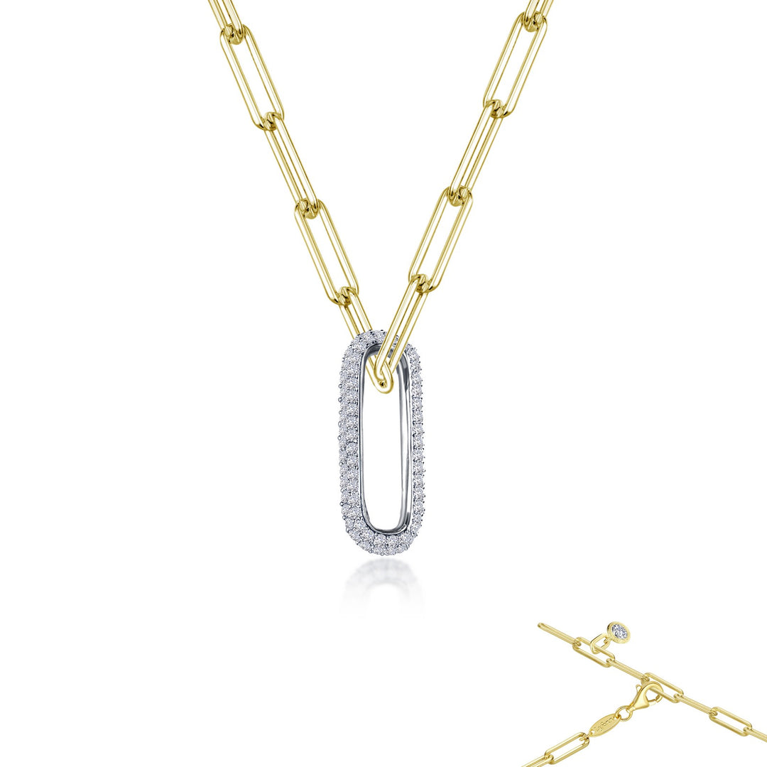 2-Tone Paperclip Necklace