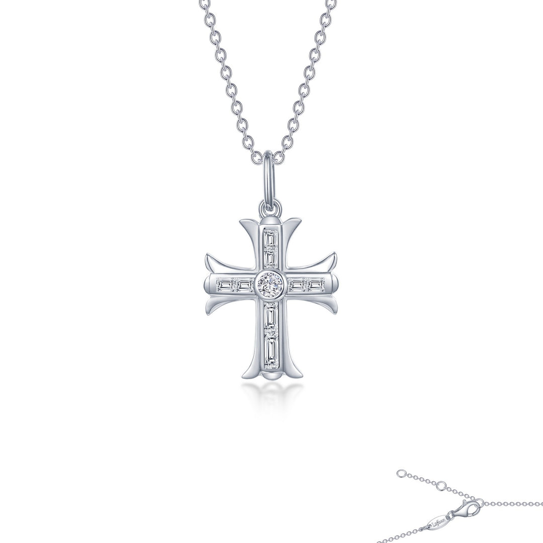 0.9 CTW Cross Pendant Necklace