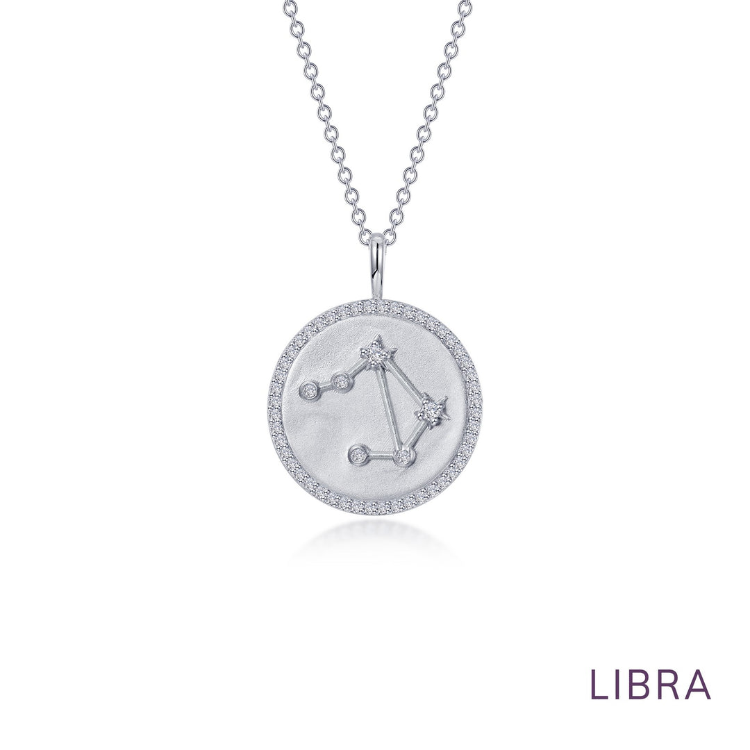 Zodiac Constellation Coin Necklace, Libra