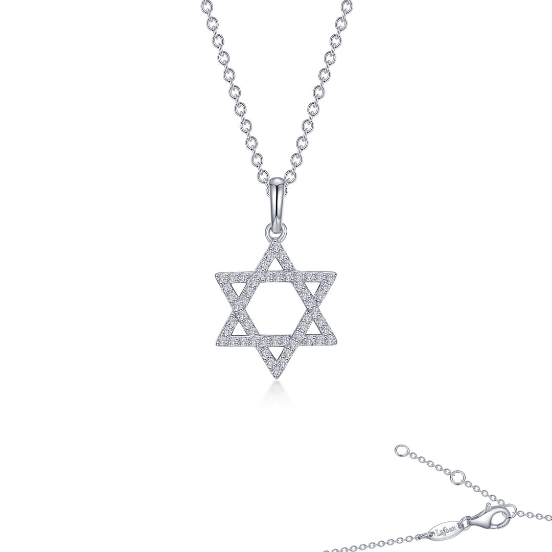 0.54 CTW Star Of David Pendant Necklace