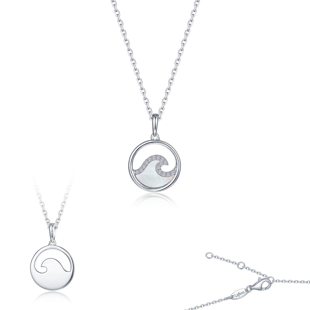 Seafoam Mother Of Pearl Pendant Necklace
