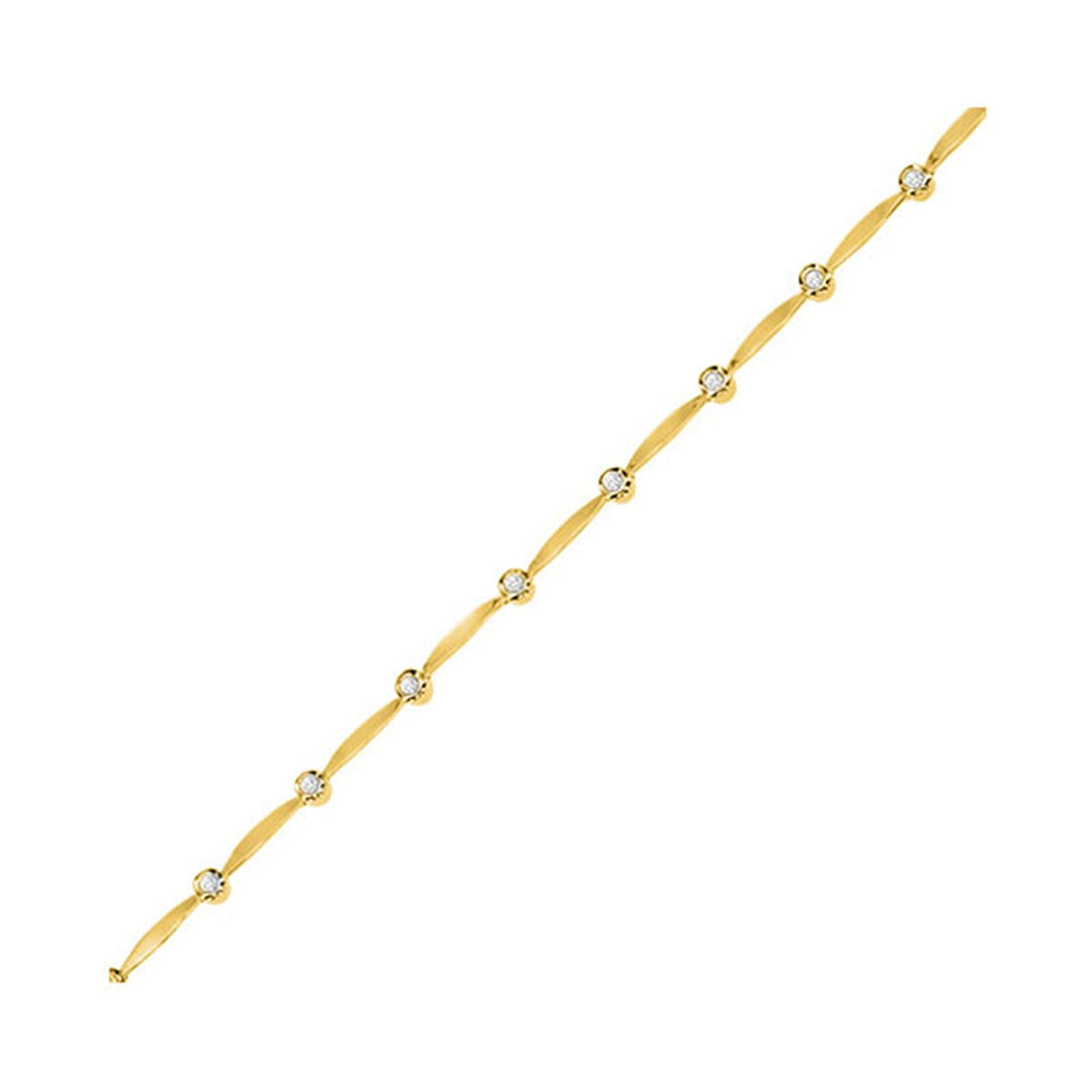 14Kt White Yellow Gold Diamond 1/2Ctw Bracelet