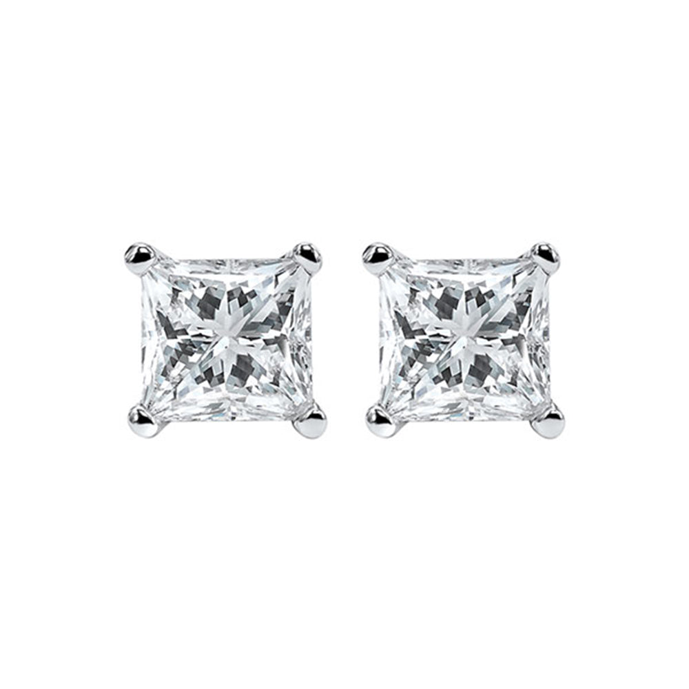 14Kt White Gold Diamond 1Ctw Earring