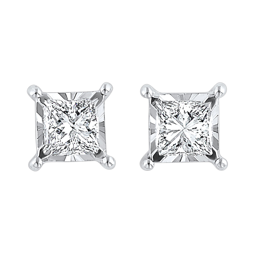 14Kt White Gold Diamond 1Ctw Earring