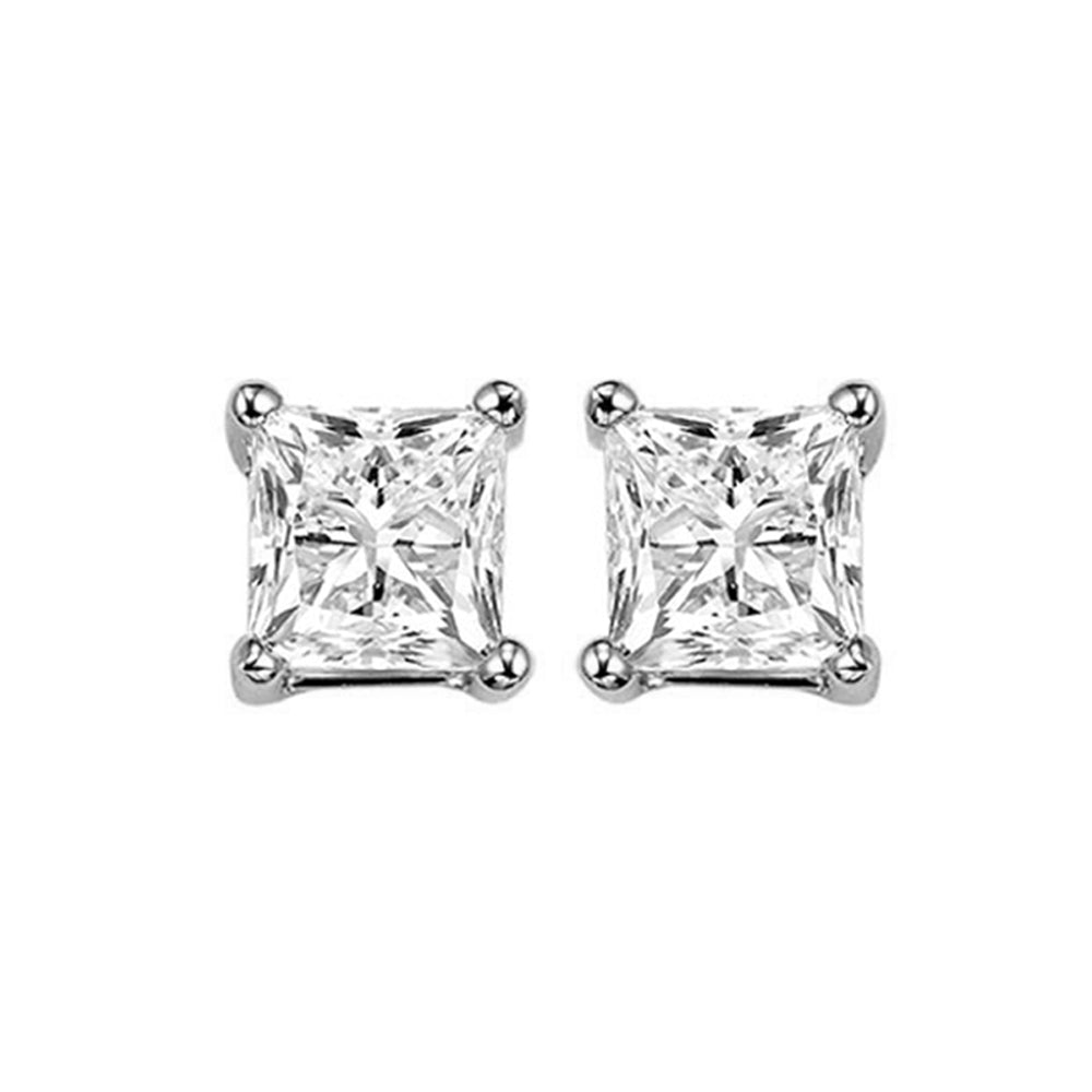 14Kt White Gold Diamond 1 3/8Ctw Earring