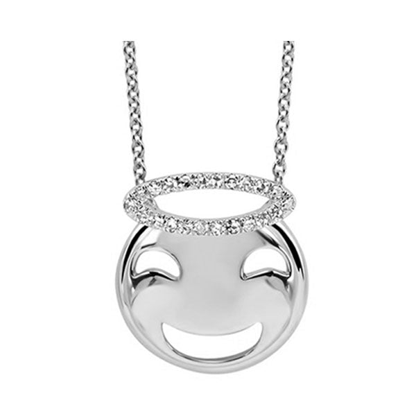 14Kt White Gold Diamond 1/20Ctw Pendant