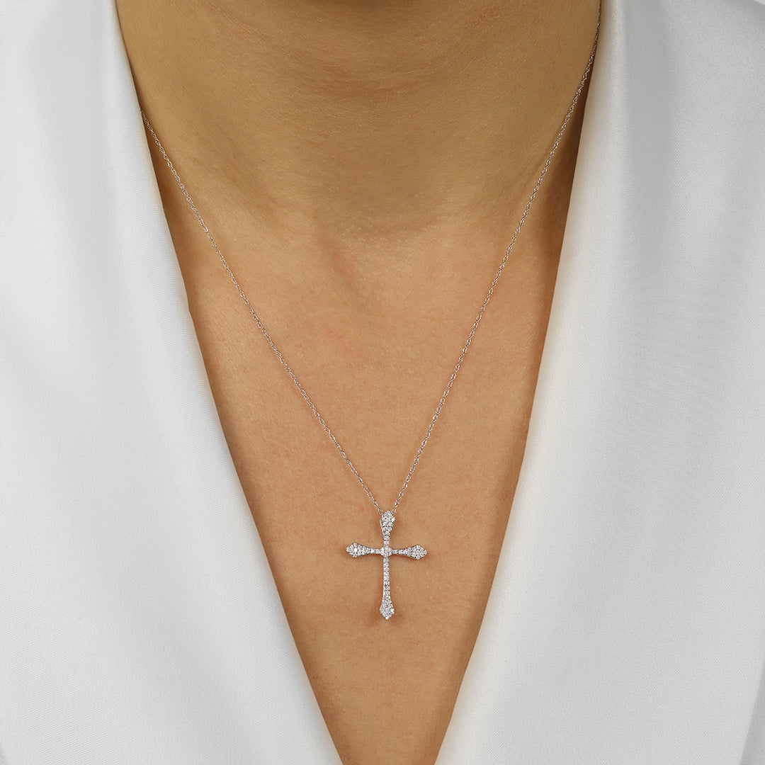 14Kt White Gold Diamond 1/5Ctw Pendant