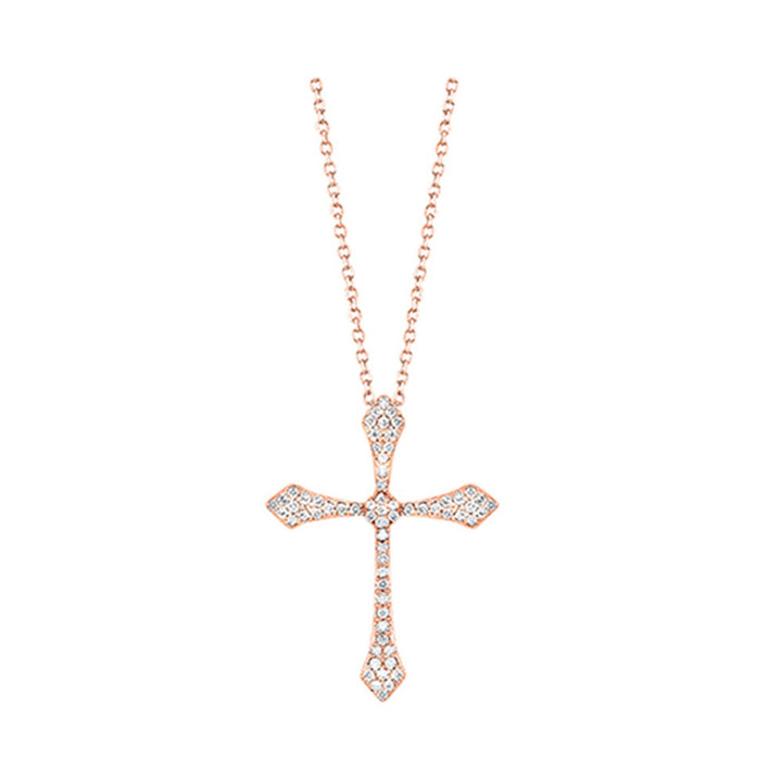 14Kt Rose Gold Diamond 1/5Ctw Pendant