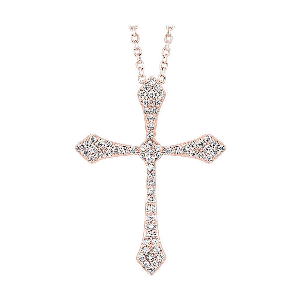 14Kt Rose Gold Diamond 1/5Ctw Pendant