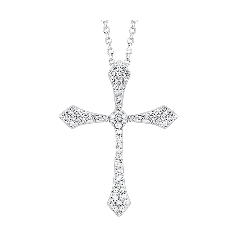 14Kt White Gold Diamond 1/5Ctw Pendant