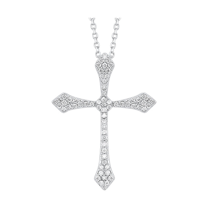 14Kt White Gold Diamond 1/5Ctw Pendant