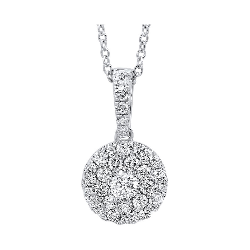 14Kt White Gold Diamond 1/3Ctw Pendant
