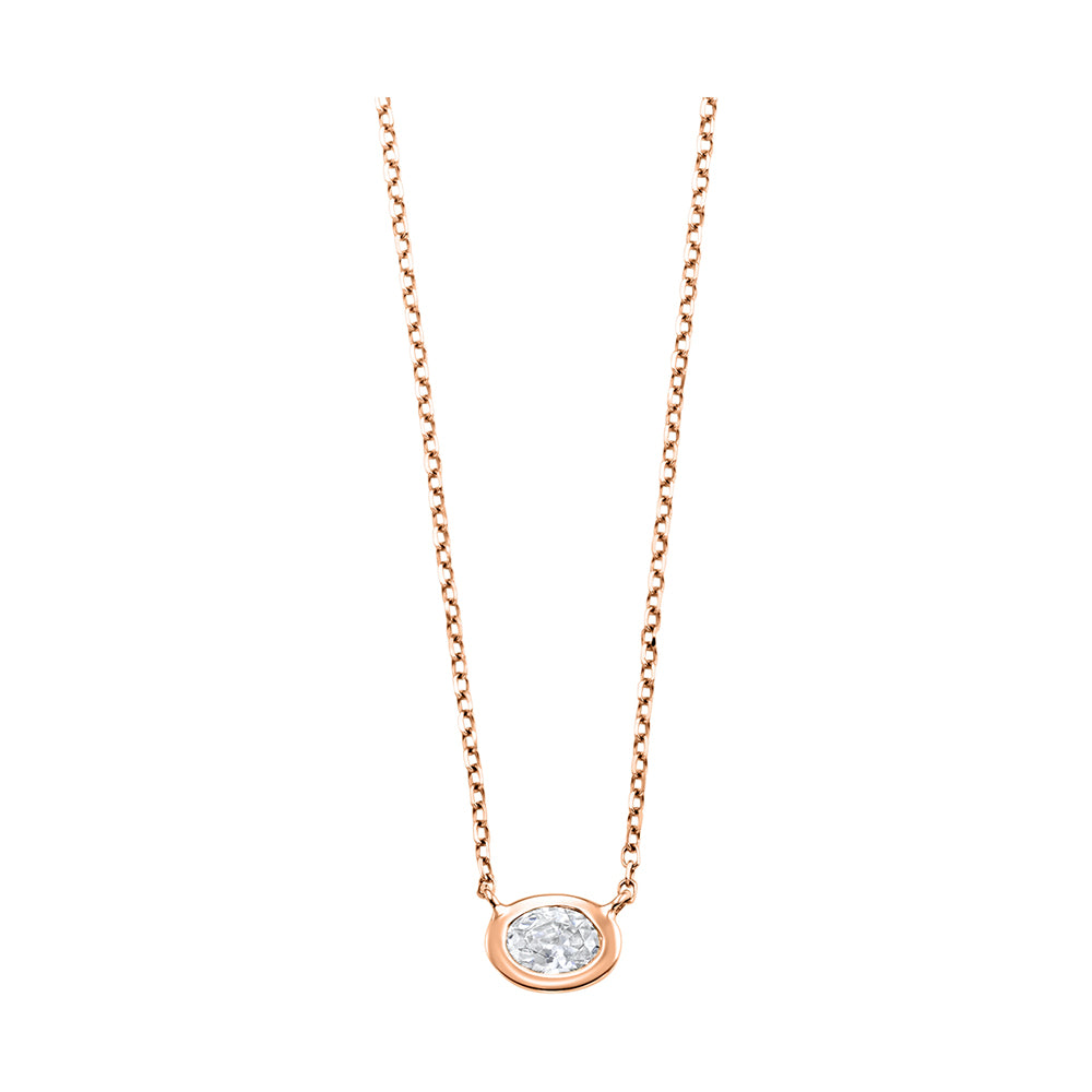 14Kt Rose Gold Diamond 1/10Ctw Pendant