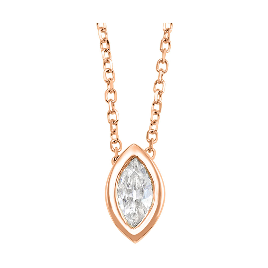 14Kt Rose Gold Diamond 1/10Ctw Pendant