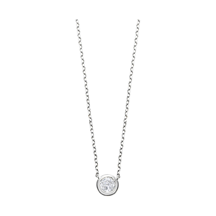 14Kt White Gold Diamond 1/10Ctw Pendant