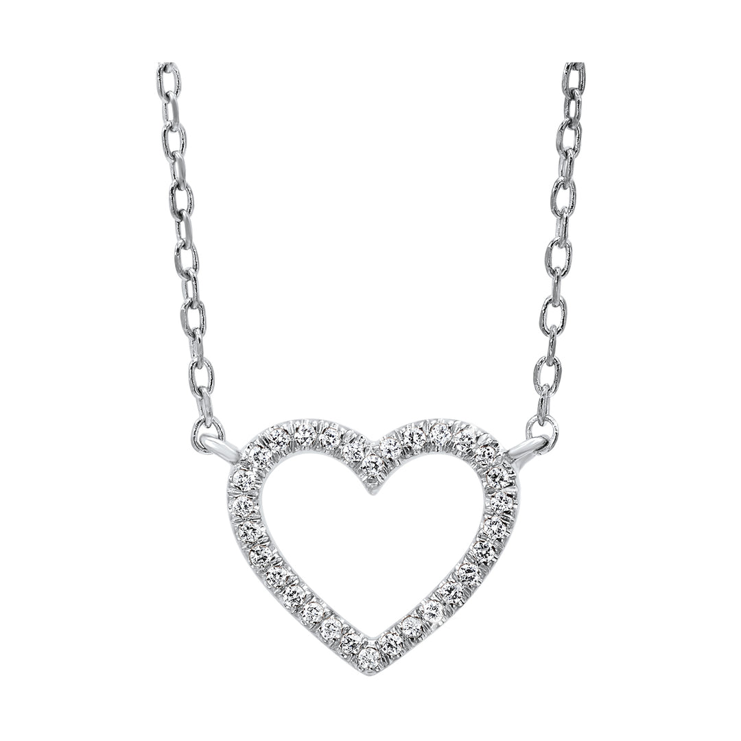 14Kt White Gold Diamond 1/20Ctw Pendant