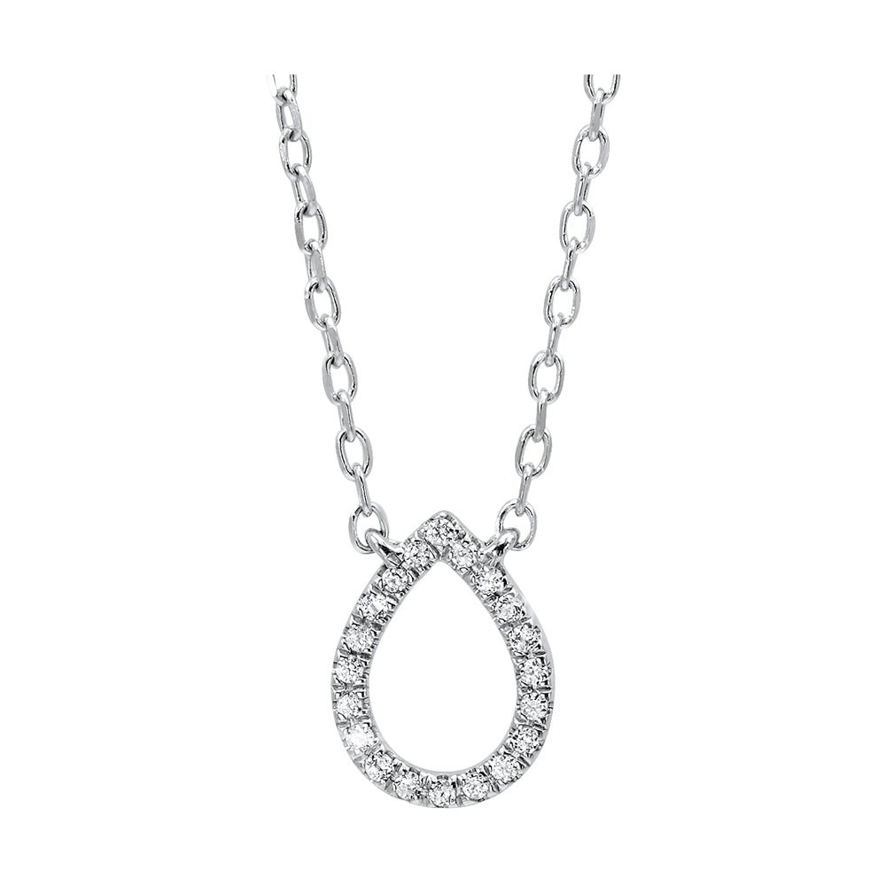 14Kt White Gold Diamond 1/20Ctw Pendant