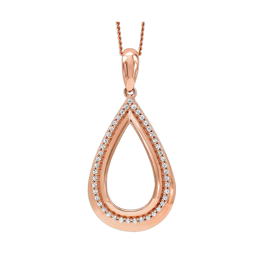10Kt Rose Gold Diamond 1/6Ctw Pendant