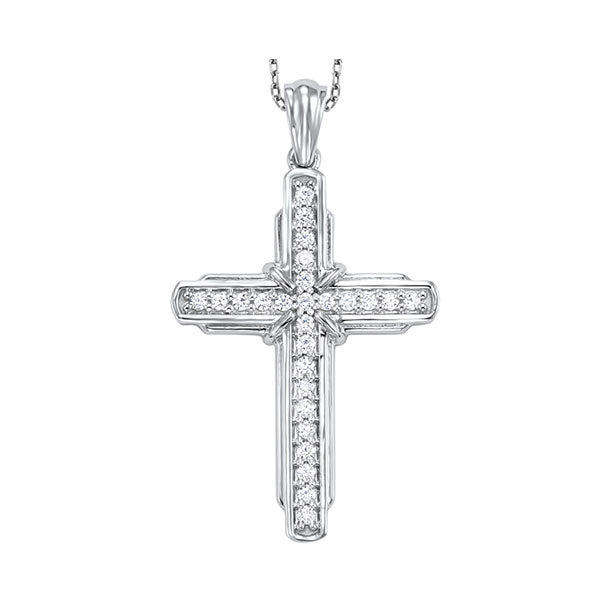 14Kt White Gold Diamond 1/4Ctw Pendant