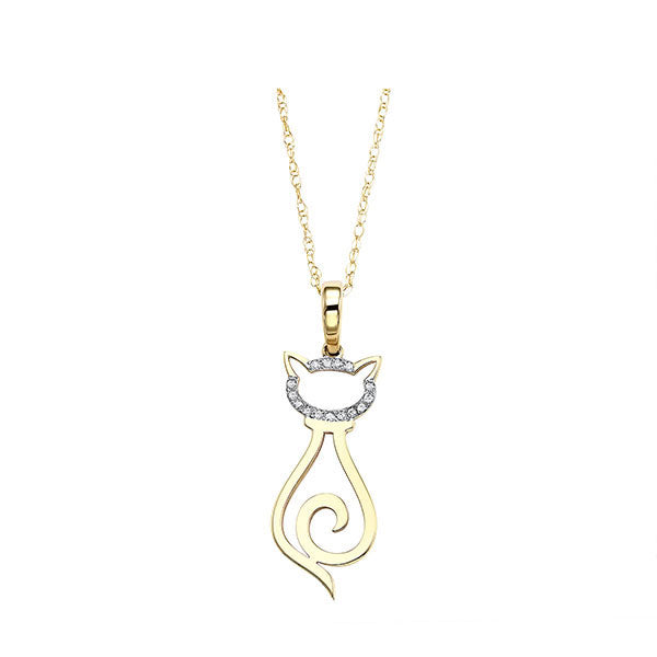10Kt Yellow Gold Diamond 1/20Ctw Pendant
