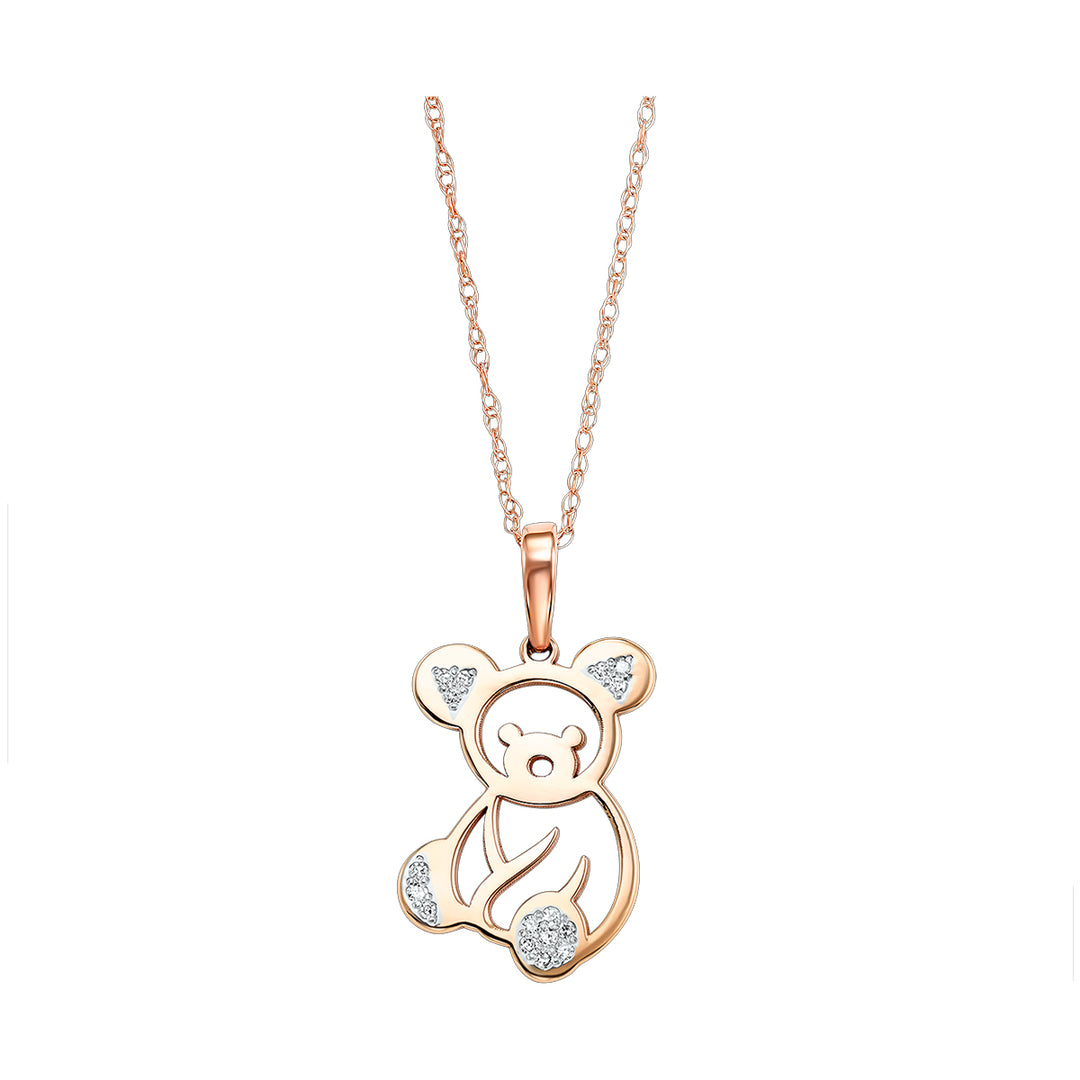 10Kt Rose Gold Diamond 1/20Ctw Pendant
