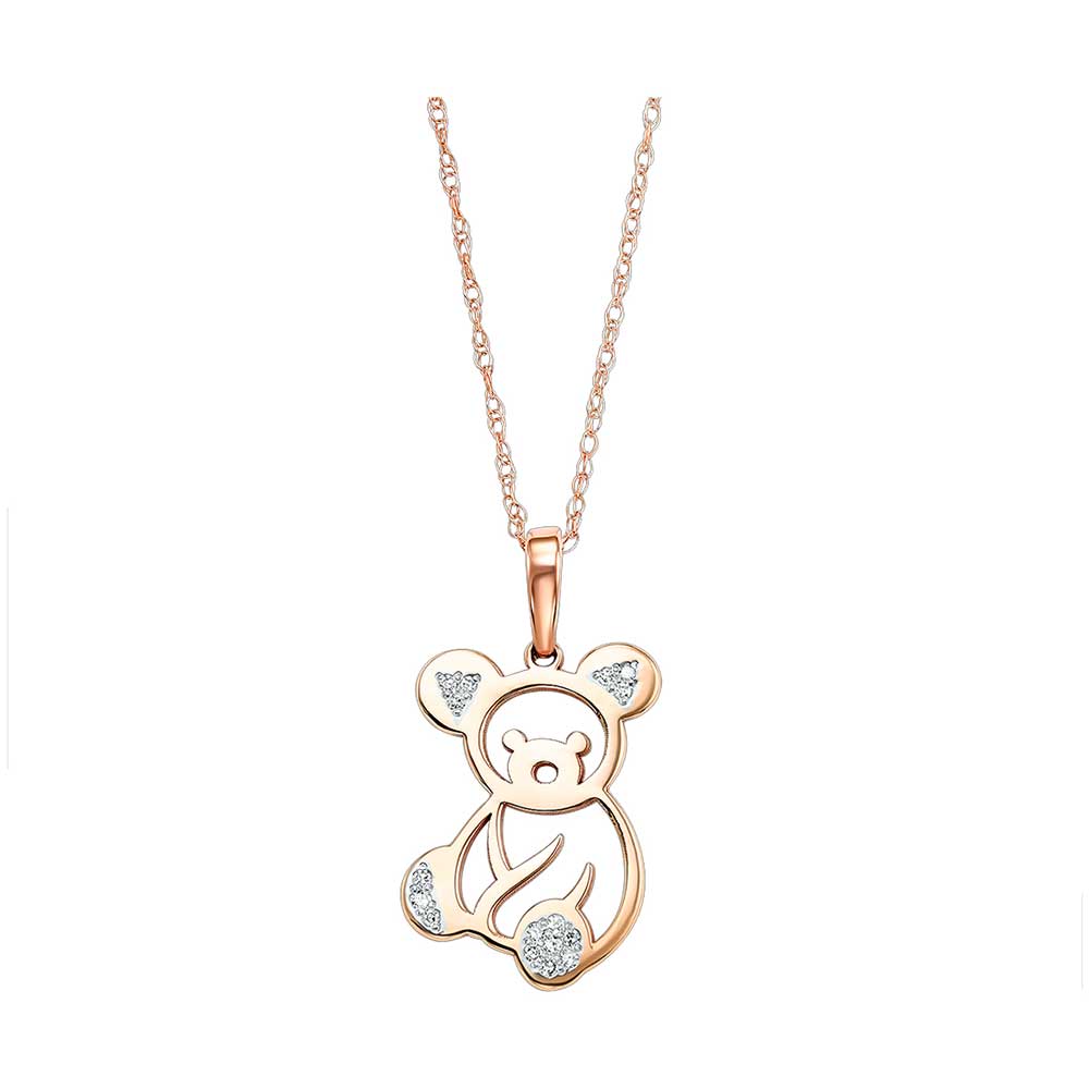 10Kt Rose Gold Diamond 1/20Ctw Pendant