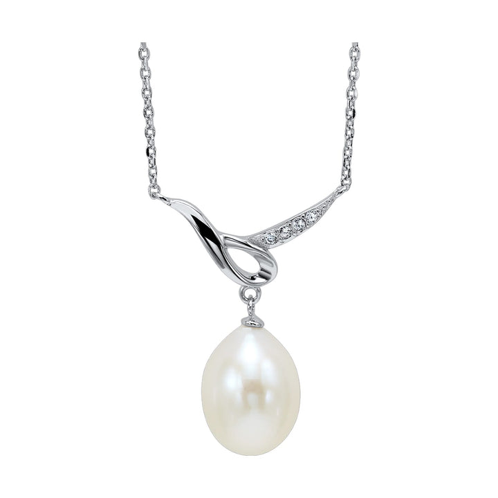Silver White & Pearl Pendant