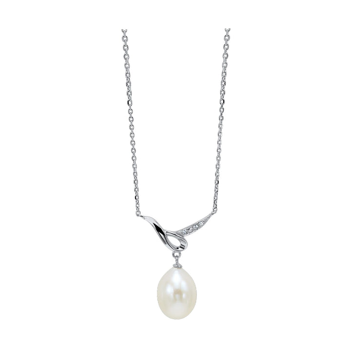 Silver White & Pearl Pendant