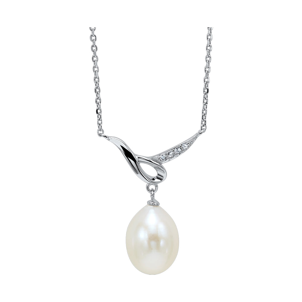 Silver White & Pearl Pendant