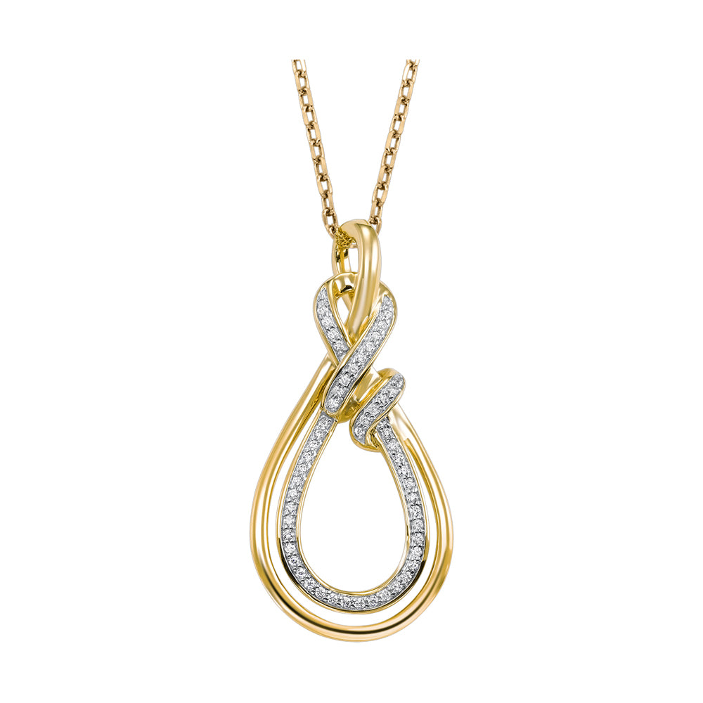 14Kt Yellow Gold Diamond 1/6Ctw Pendant